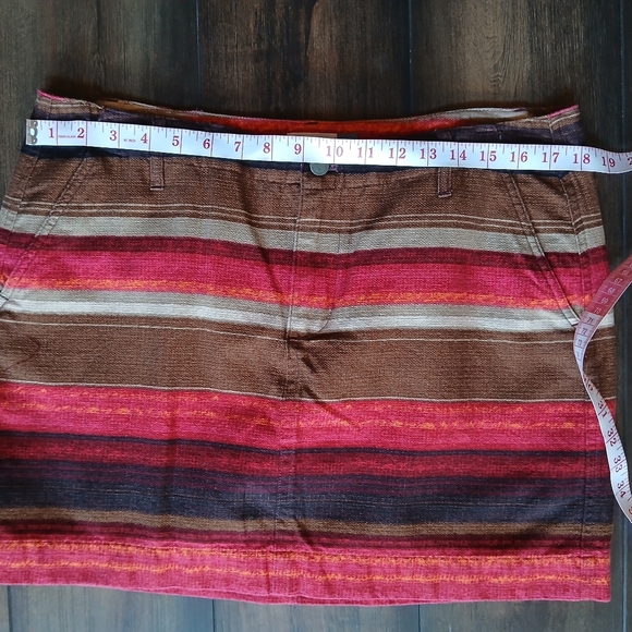 Old Navy tweed basket weave red stripe lined skirt women's size 12 - Picture 6 of 8